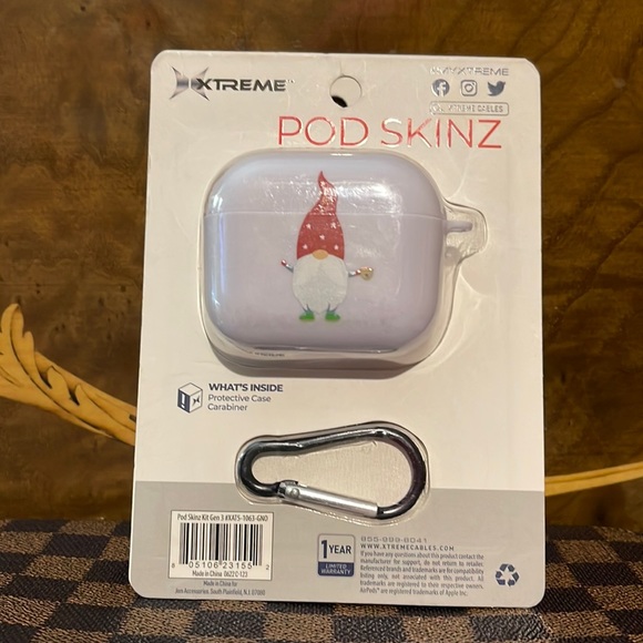 (2) XTREME POD SKINZ PROTECTIVE SILICONE KIT FOR APPLE AIRPODS GEN 3 - Picture 3 of 4